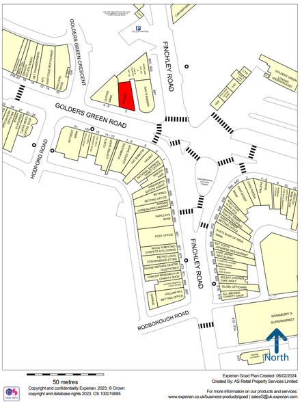 2-2B Golders Green Rd, London à vendre - Goad Map - Image 3 de 3