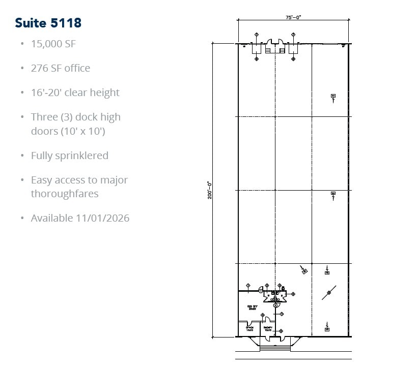5029-5047 Martin Luther King Fwy, Fort Worth, TX à louer Plan d’étage- Image 1 de 1
