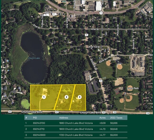 1720 Church Lake Blvd, Victoria, MN à vendre - Aérien - Image 2 de 2