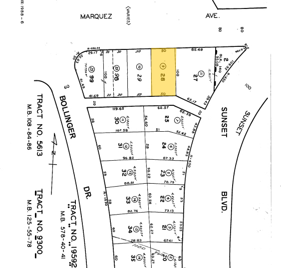 16618 - 16620 Marquez Ave., Pacific Palisades, CA à louer - Plan cadastral - Image 2 de 18