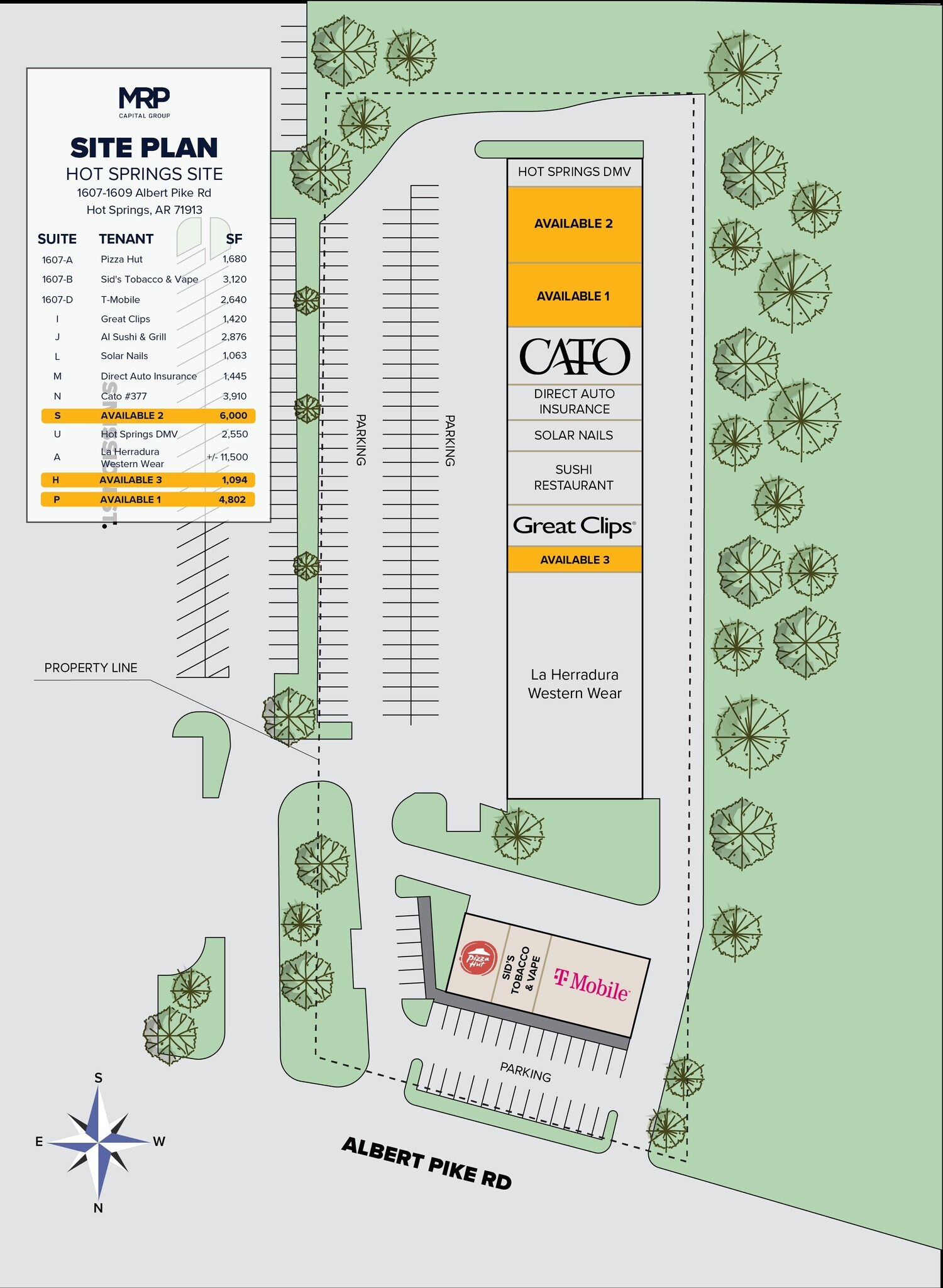1609 Albert Pike Rd, Hot Springs National Park, AR for lease Site Plan- Image 1 of 1