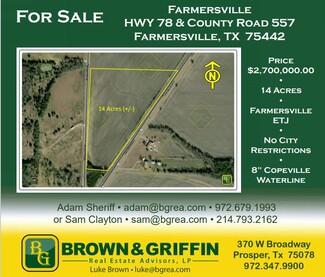 Plus de détails pour 15180 County Road 558, Farmersville, TX - Terrain à vendre