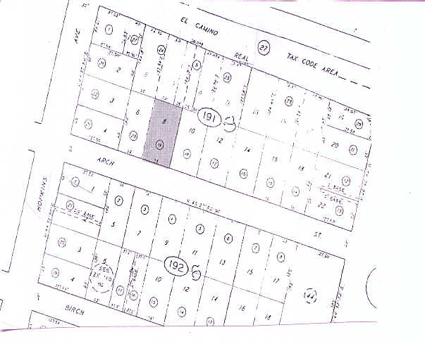 133 Arch St, Redwood City, CA for lease - Plat Map - Image 2 of 9