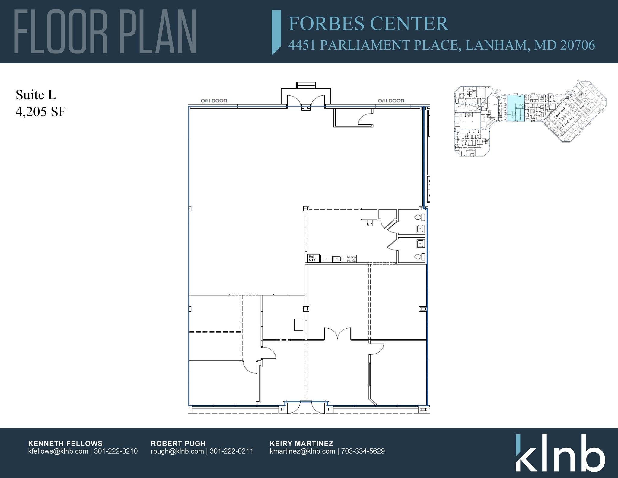 4451 Parliament Pl, Lanham, MD à louer Plan d’étage- Image 1 de 1