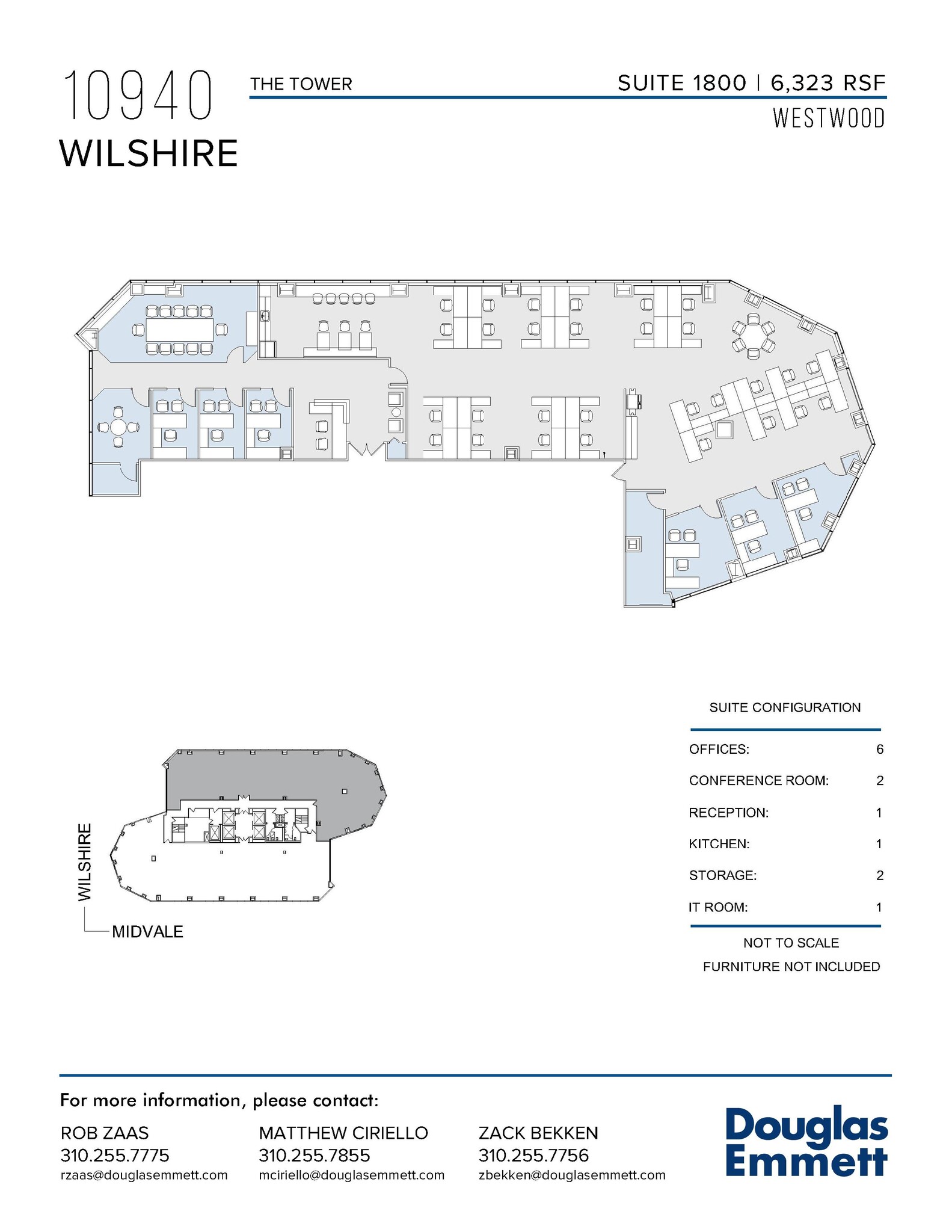 10940 Wilshire Blvd, Los Angeles, CA à louer Plan d  tage- Image 1 de 1