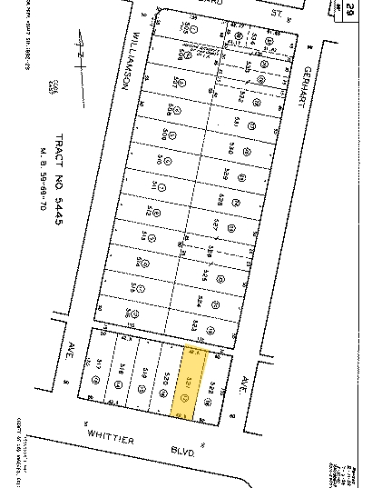 5723 Whittier Blvd, Los Angeles, CA à louer - Plan cadastral - Image 2 de 4
