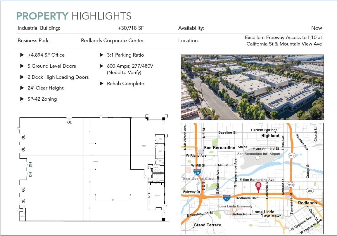 1115 Research Dr, Redlands, CA for lease Floor Plan- Image 1 of 2