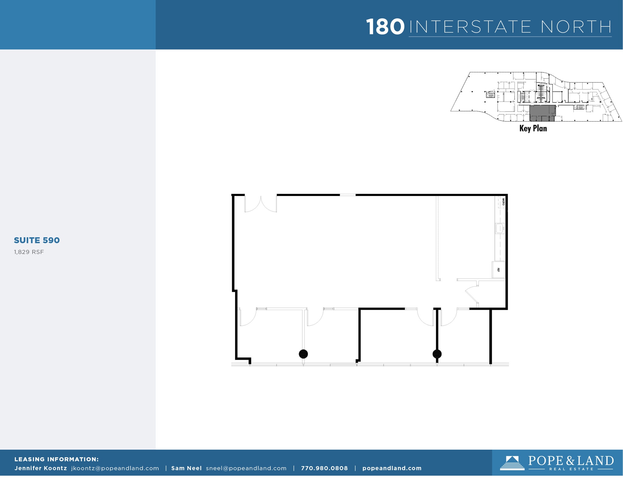 180 Interstate N Pky SE, Atlanta, GA à louer Plan d’étage- Image 1 de 1