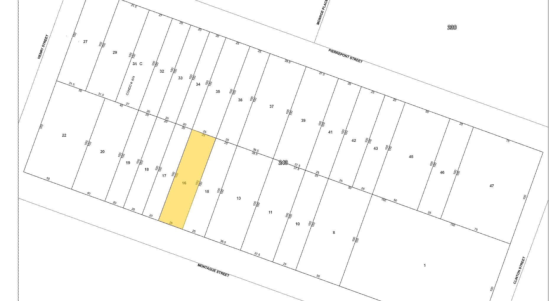 143 Montague St, Brooklyn, NY for sale Plat Map- Image 1 of 1