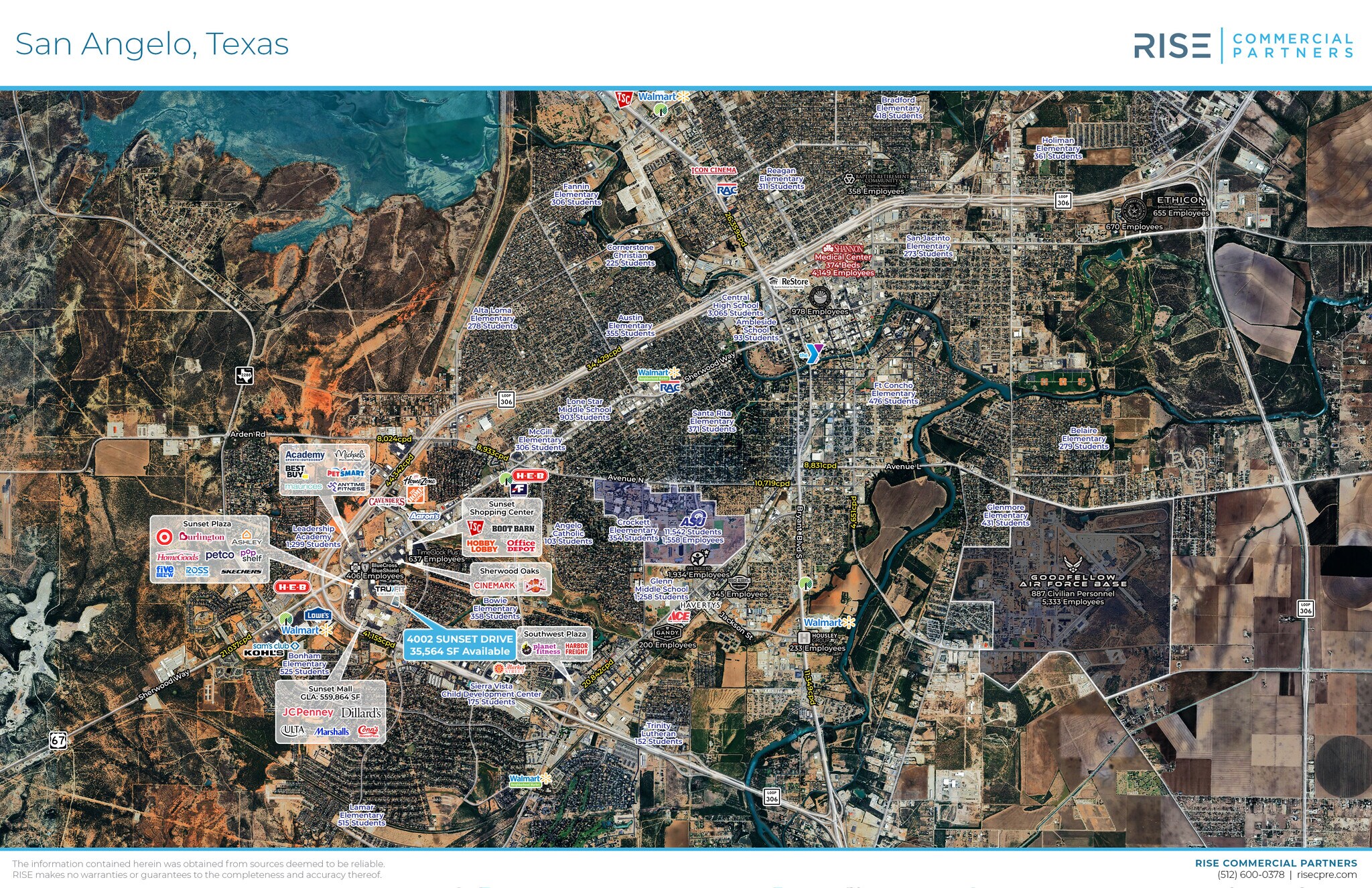 4002 Sunset Dr, San Angelo, TX for lease Aerial- Image 1 of 4