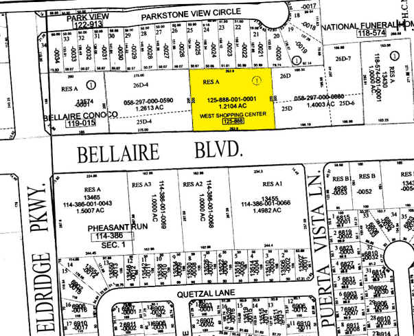 13442 Bellaire Blvd, Houston, TX à vendre - Plan cadastral - Image 1 de 1