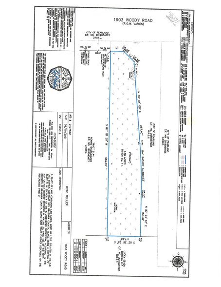 1603-1607 Woody Rd, Pearland, TX à vendre - Plan de site - Image 1 de 1