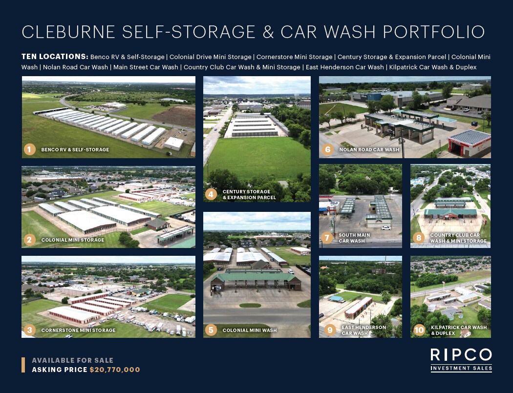 Cleburne Self-Storage Portfolio portefeuille de 4 propriétés à vendre sur LoopNet.ca Photo du bâtiment- Image 1 de 11