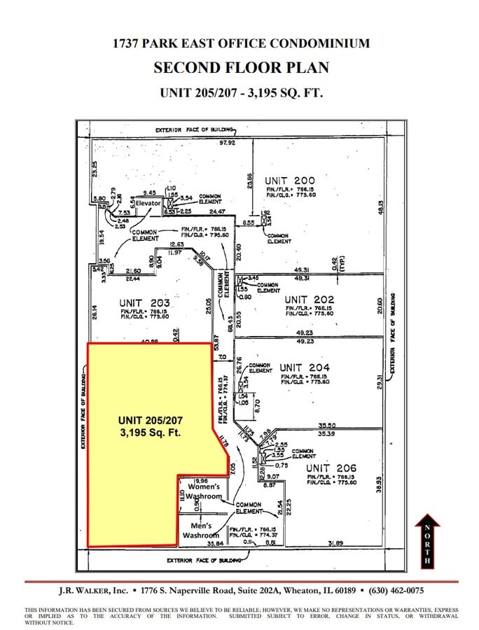 1737 S Naperville Rd, Wheaton, IL 60189 - Unité 205/207 - - Plan d’étage - Image 2 of 2