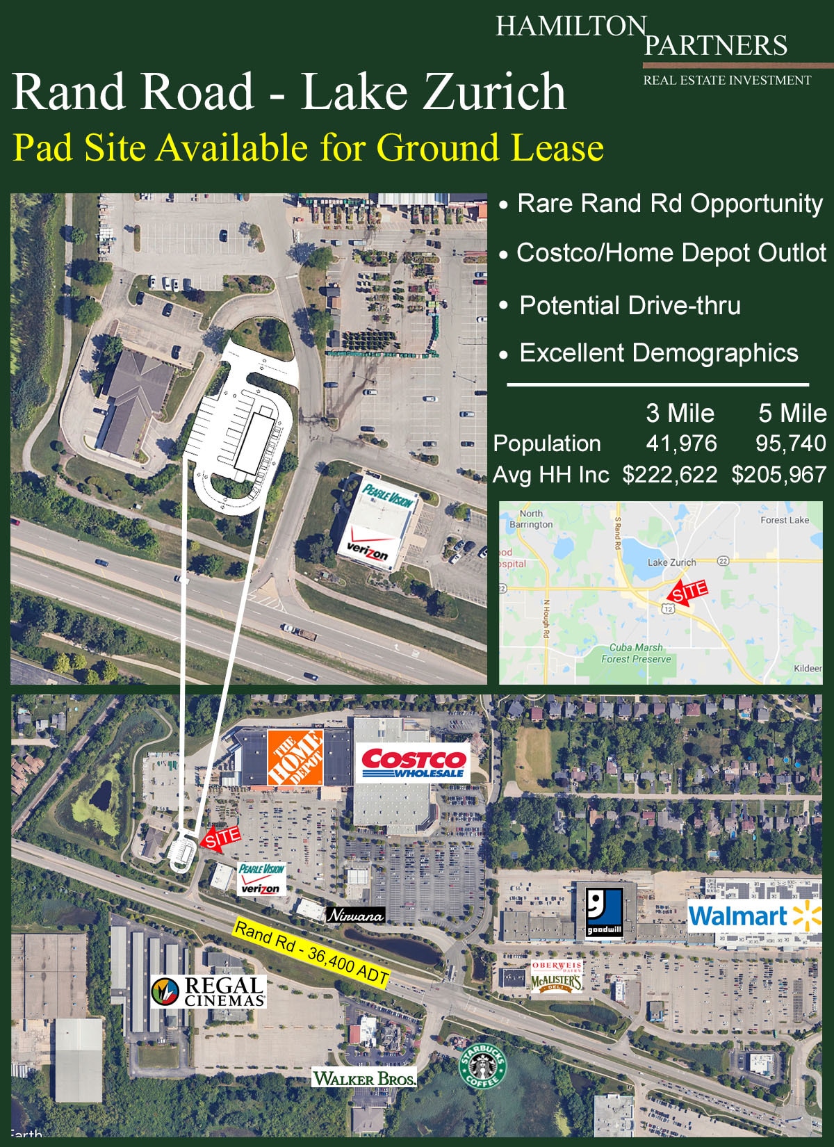 662 Rand Road, Lake Zurich, IL for lease Aerial- Image 1 of 3