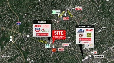 1241-1247 W Chester Pike, Havertown, PA - AERIAL  map view - Image1