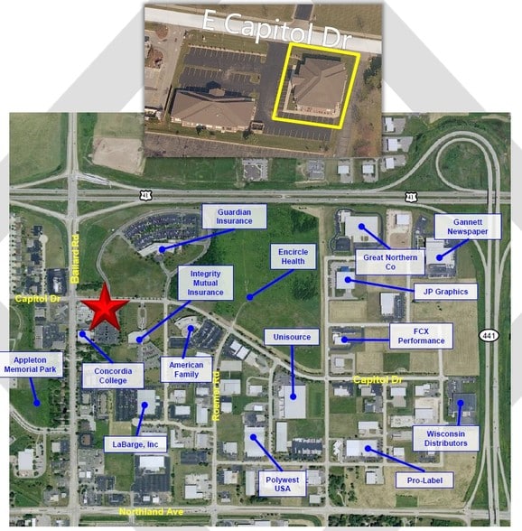 2109 E Capitol Dr, Appleton, WI for lease - Aerial - Image 3 of 25