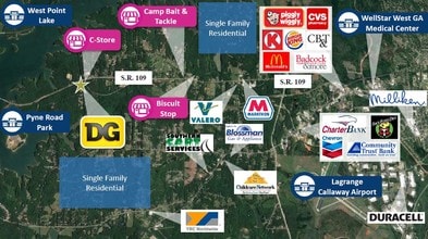 24 Pyne Rd, Lagrange, GA - AERIAL  map view