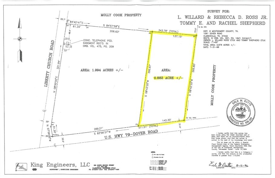 1061 Dover Rd, Clarksville, TN à vendre - Photo principale - Image 1 de 6