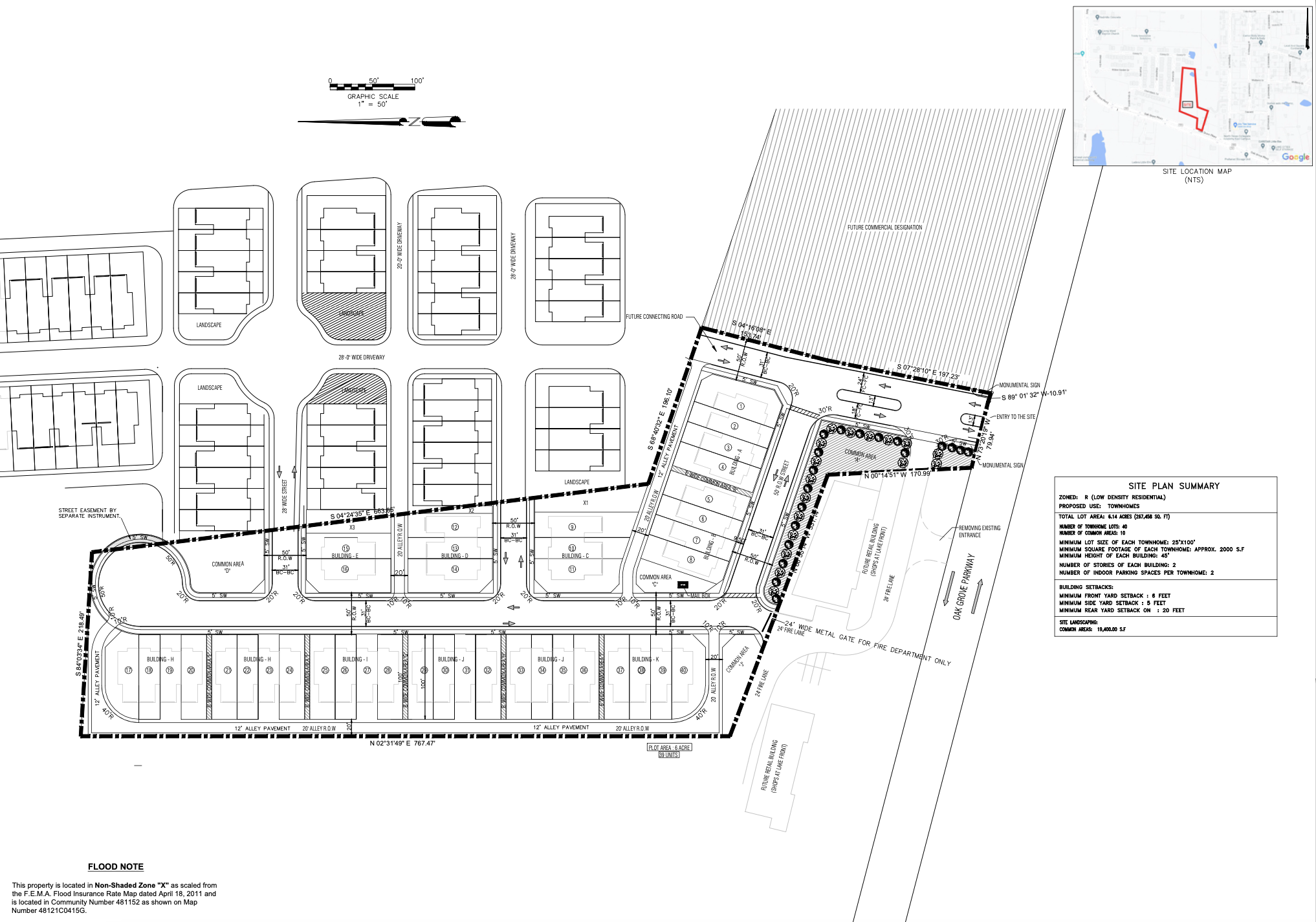 1911-1913 Oak Grove Pky, Little Elm, TX à vendre Plan de site- Image 1 de 5