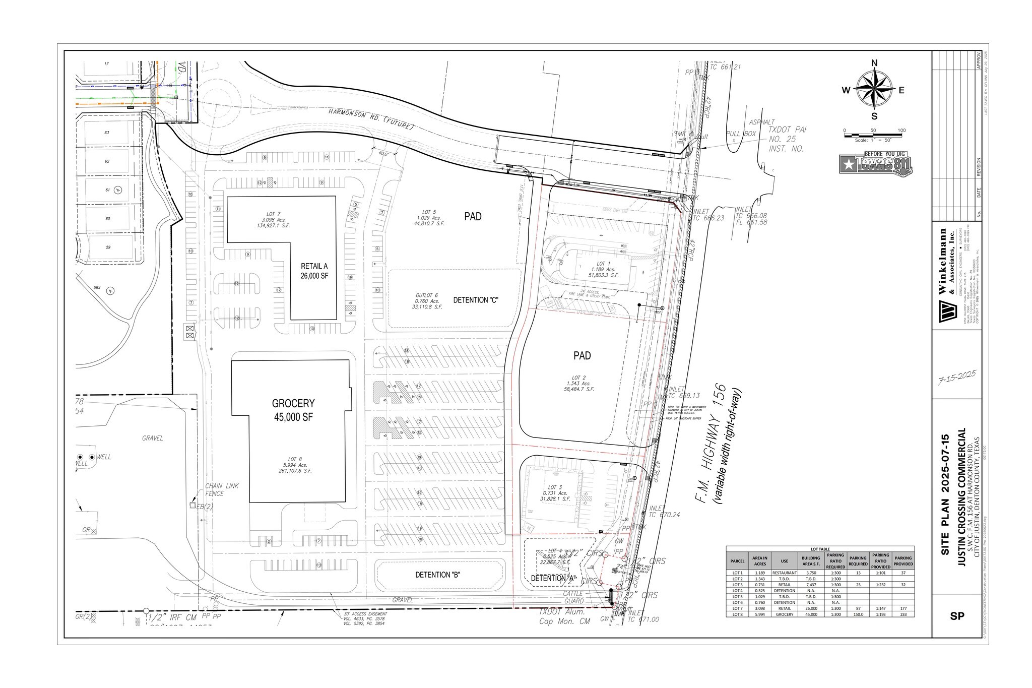 SWC FM-156 & John Wiley Rd, Justin, TX for lease Site Plan- Image 1 of 2