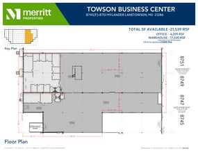 8701-8739 Mylander Ln, Towson, MD à louer Plan d’étage- Image 2 de 2