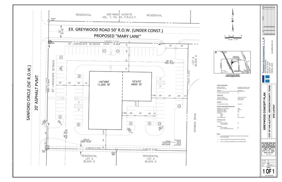 Sanford Circle, Van Alstyne, TX à vendre - Plan de site - Image 3 de 3