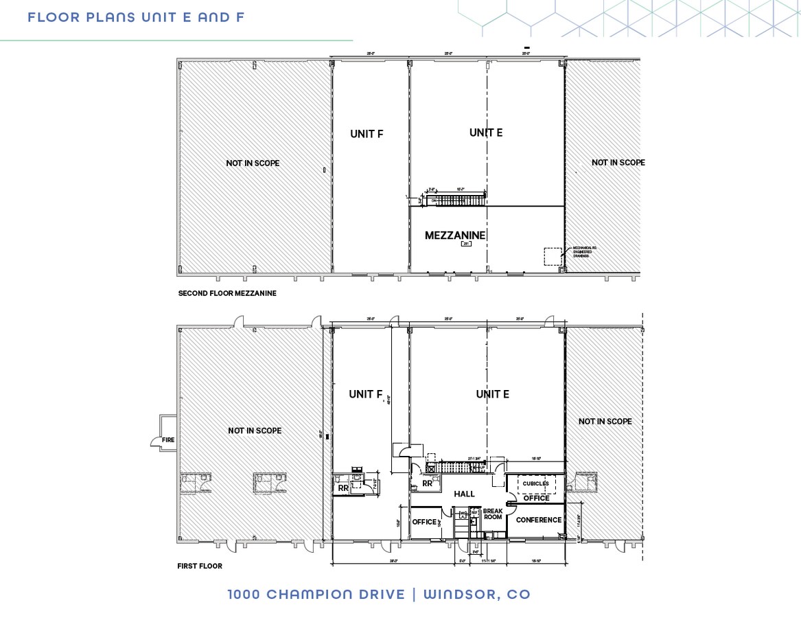 1000 Champion Dr, Windsor, CO 80550 - Unit E & F - - Floor Plan - Image 1 of 1
