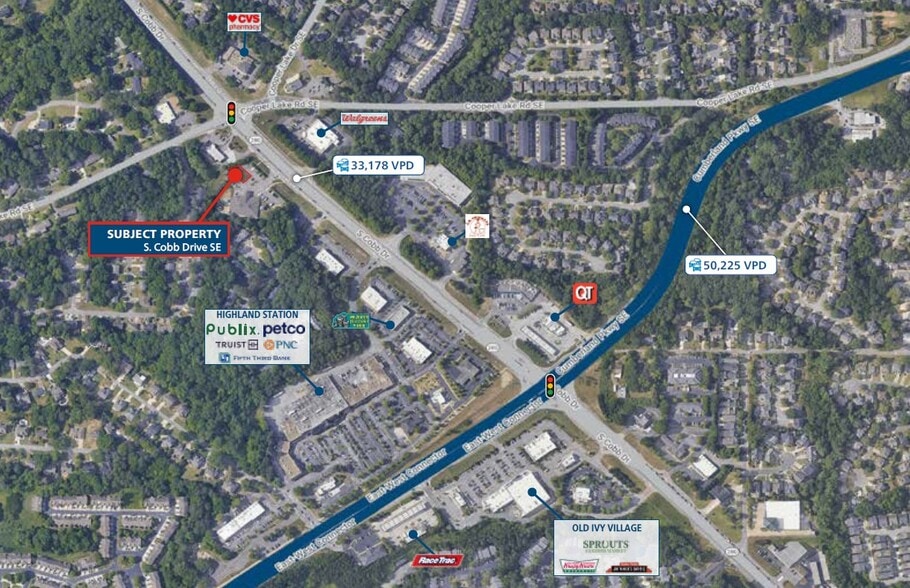 4390 South Cobb, Smyrna, GA à vendre - Aérien - Image 2 de 4