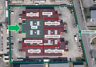 Décines-Charpieu - AÉRIEN Vue de la carte