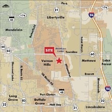 600 E Bunker Ct, Vernon Hills, IL - AERIAL  map view