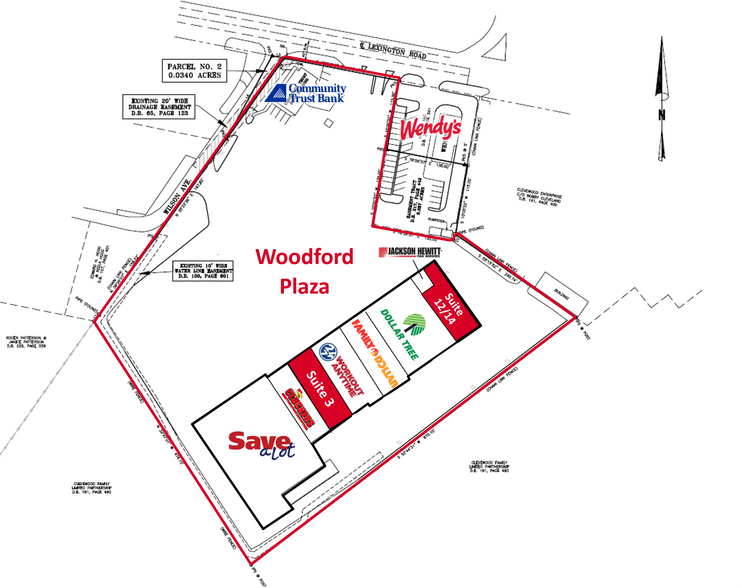 300-320 Lexington Rd, Versailles, KY à louer - Plan de site - Image 2 de 9