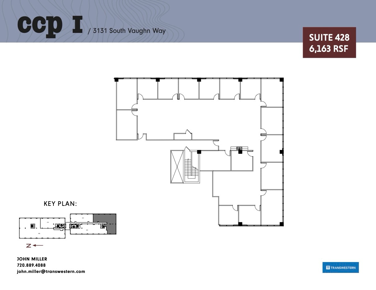 3131 S Vaughn Way, Aurora, CO for lease Floor Plan- Image 1 of 2