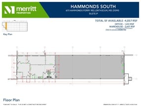 611 Hammonds Ferry Rd, Linthicum, MD à louer Plan d’étage- Image 1 de 1