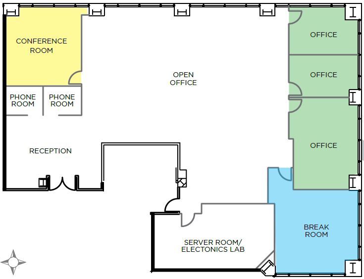 7676 Hazard Center Dr, San Diego, CA à louer Plan d’étage- Image 1 de 2