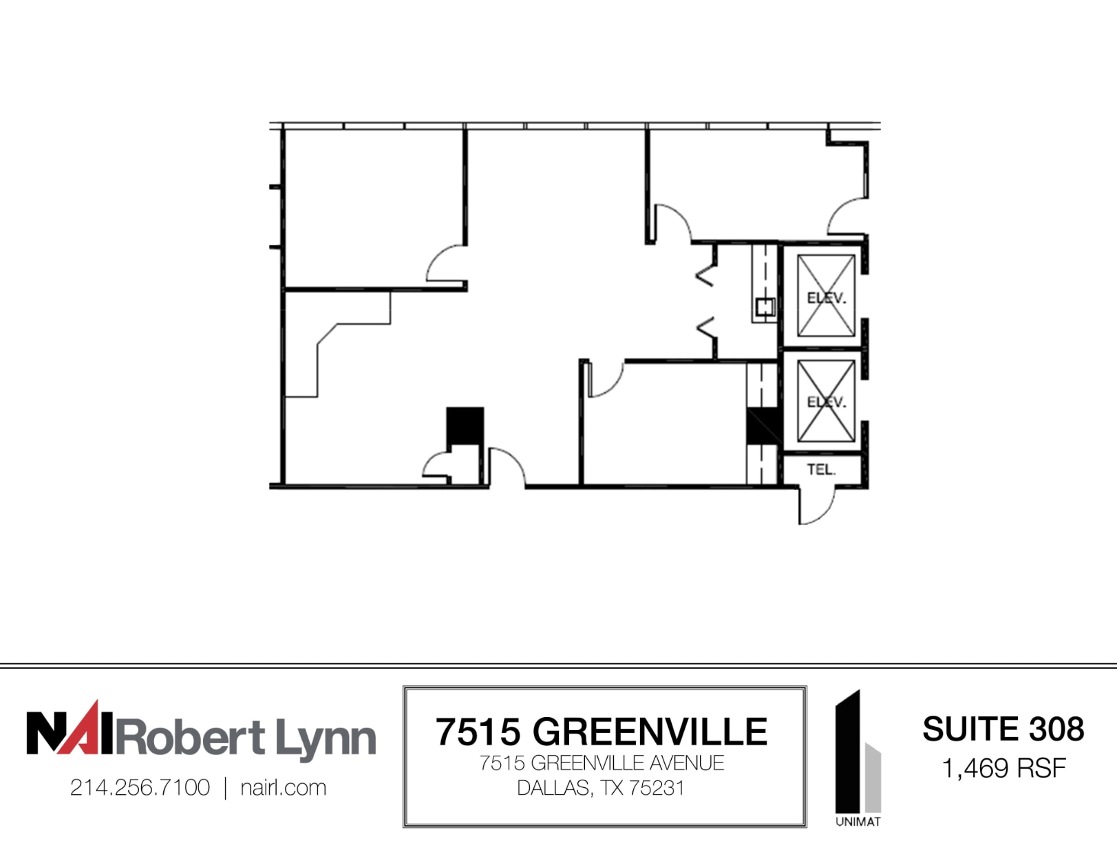 7515 Greenville Ave, Dallas, TX à louer Plan d’étage- Image 1 de 1