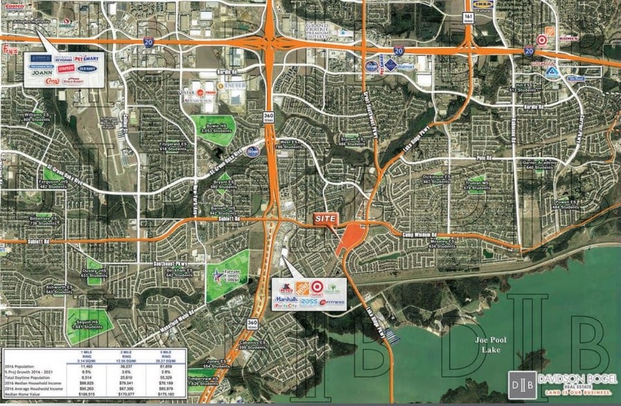 SWC Lake Ridge Pky & Camp Wisdom Rd, Grand Prairie, TX for sale - Aerial - Image 3 of 5