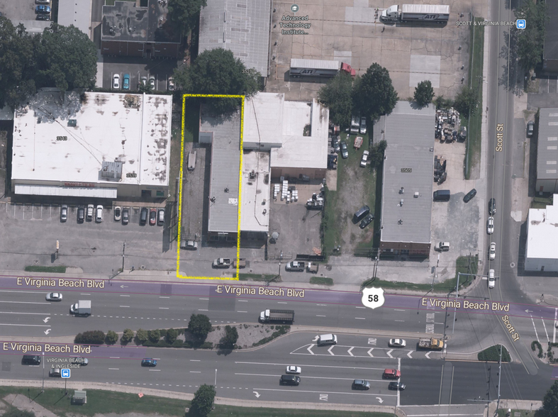 3525 E Virginia Beach Blvd, Norfolk, VA à louer - Aérien - Image 2 de 11