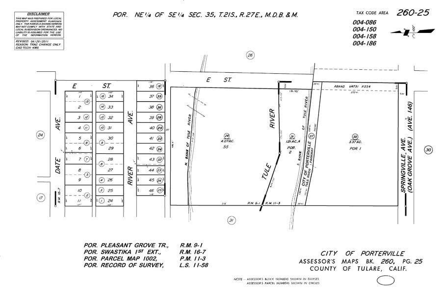 600 S E St, Porterville, CA for sale - Plat Map - Image 2 of 16