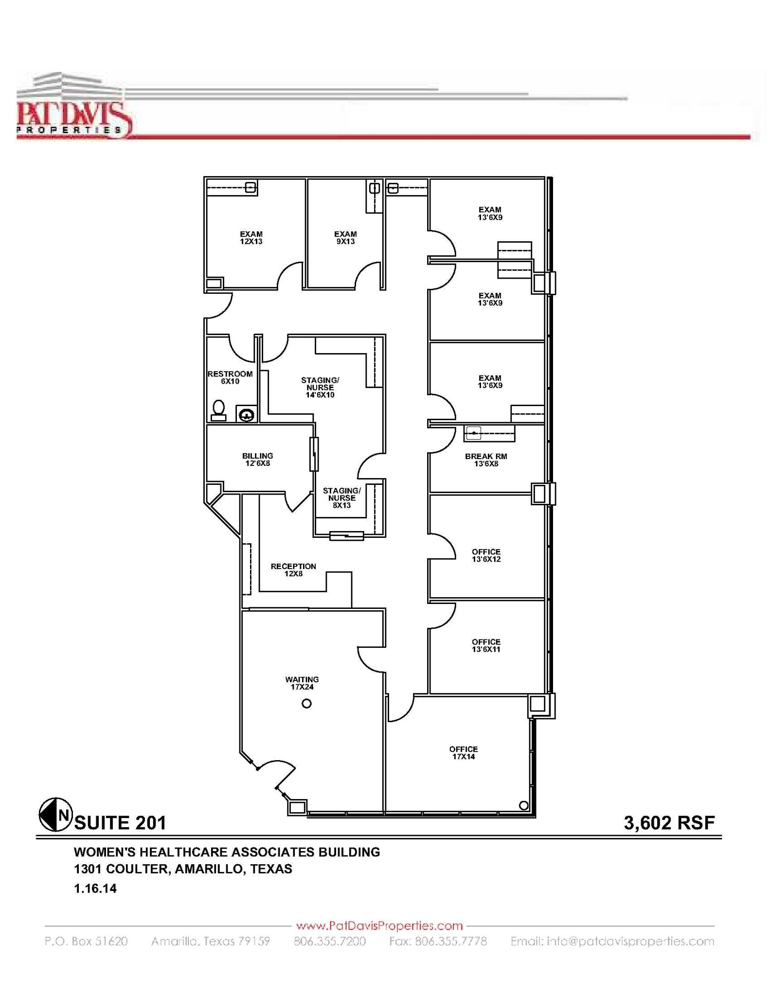 1301 S Coulter St, Amarillo, TX for lease Floor Plan- Image 1 of 1
