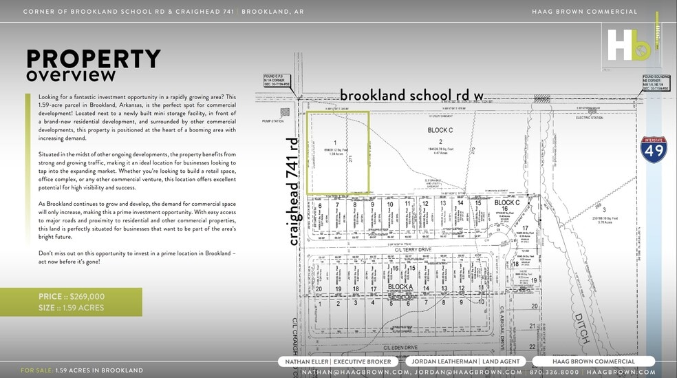 Brookland School Rd. w, Brookland, AR for sale - Building Photo - Image 2 of 9