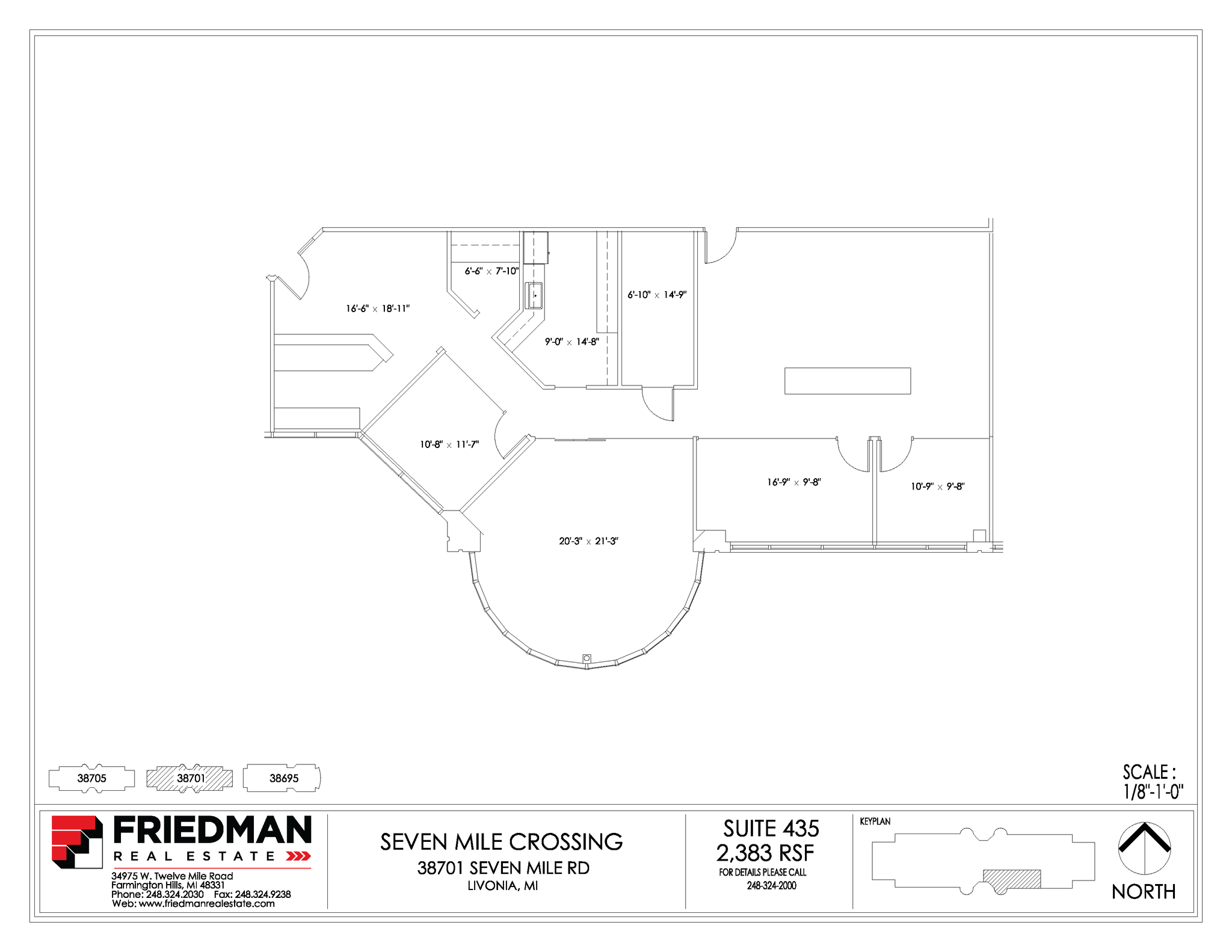 38705 7 Mile Rd, Livonia, MI à louer Plan d  tage- Image 1 de 1