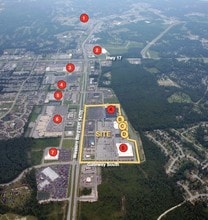 1305-1335 Western Blvd, Jacksonville, NC - Aerial map view