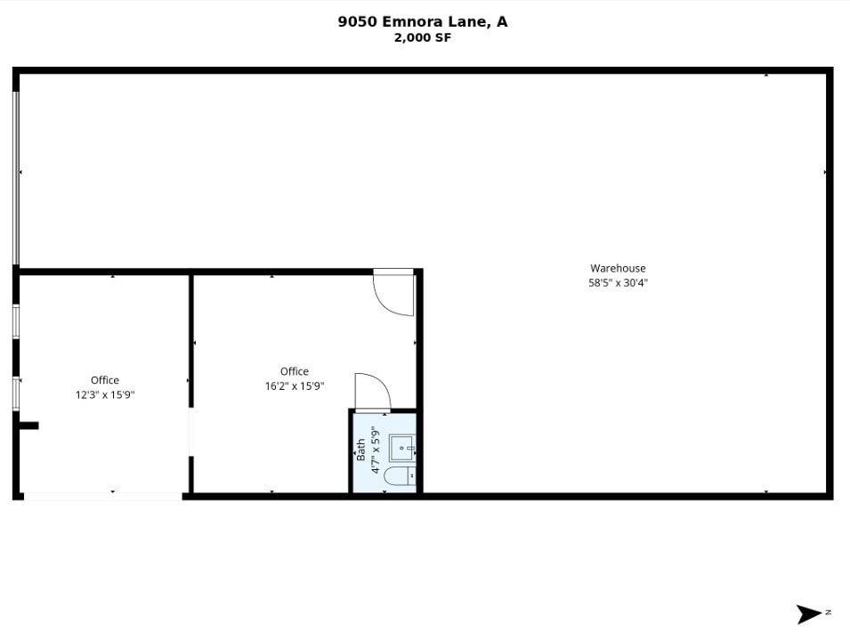 9050 Emnora Ln, Houston, TX à louer Plan d’étage- Image 1 de 1
