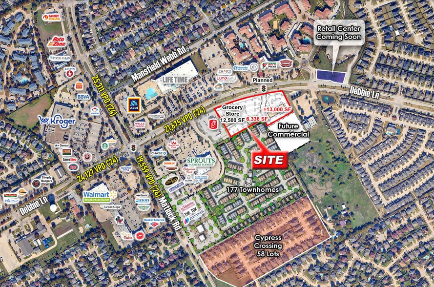 SEQ of E Debbie Ln & Matlock Rd, Mansfield, TX for lease - Building Photo - Image 2 of 7