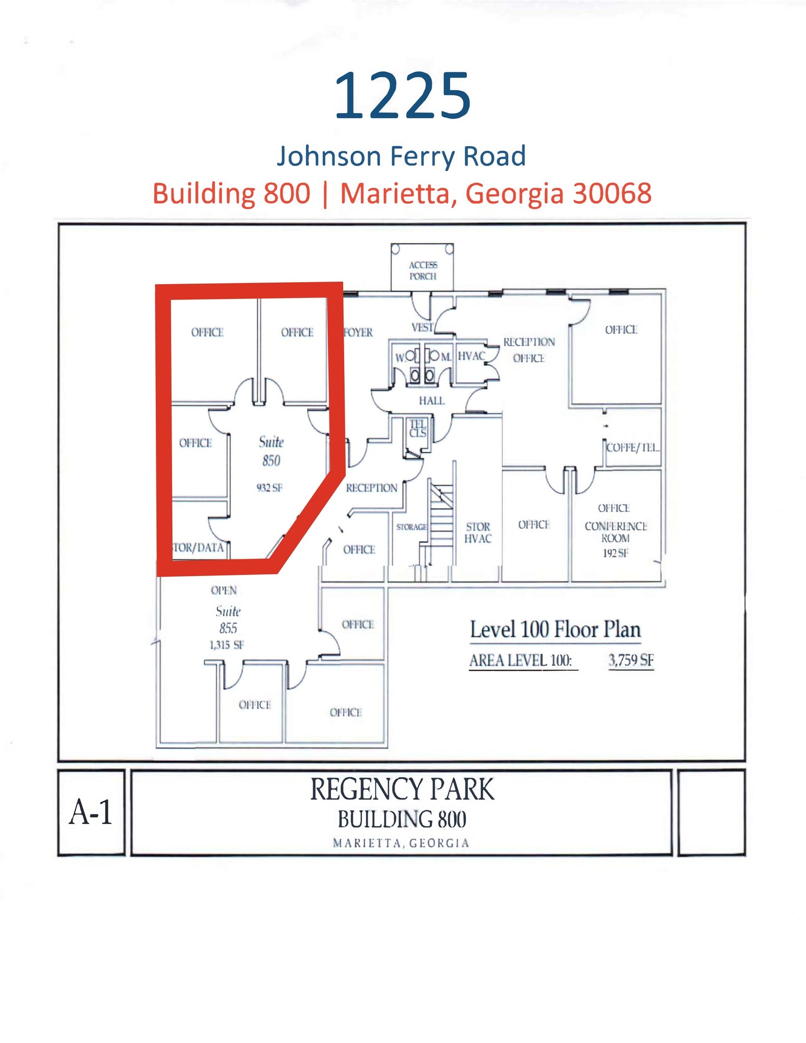 1225 Johnson Ferry Rd, Marietta, GA for lease Site Plan- Image 1 of 1