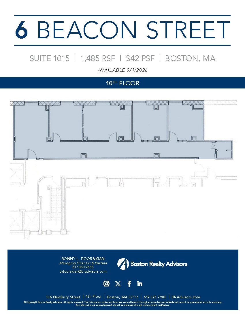 6 Beacon St, Boston, MA for lease Floor Plan- Image 1 of 1