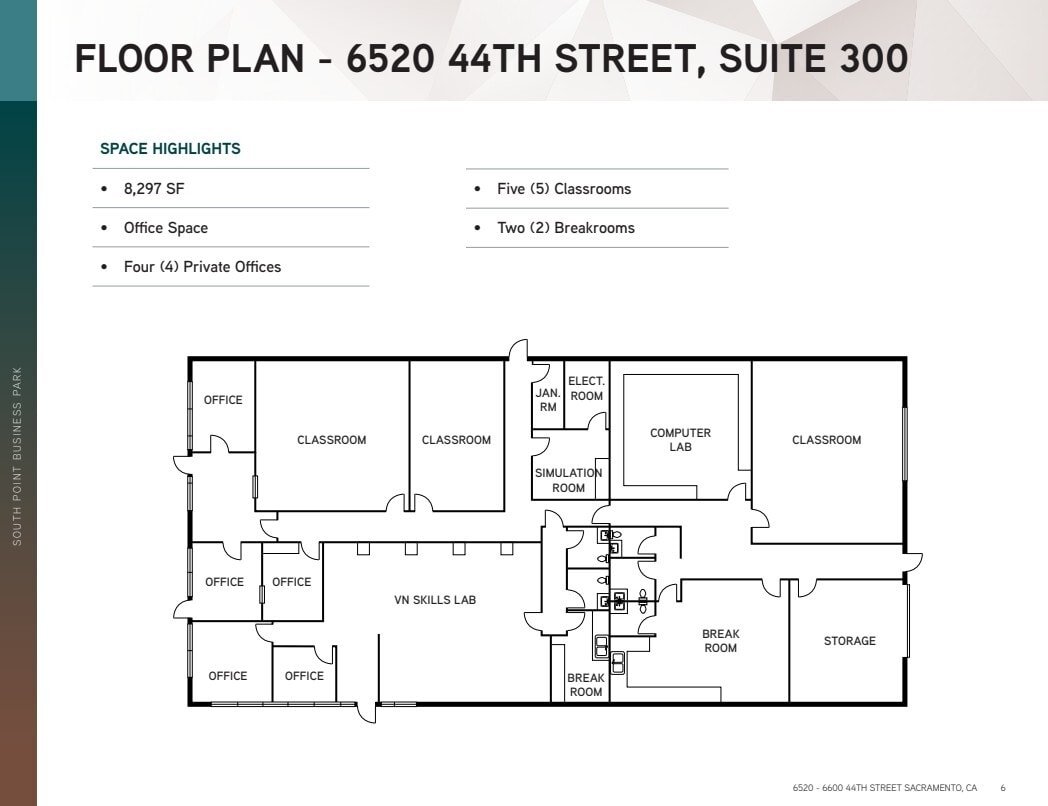 6524 44th St, Sacramento, CA à louer Plan d’étage- Image 1 de 1