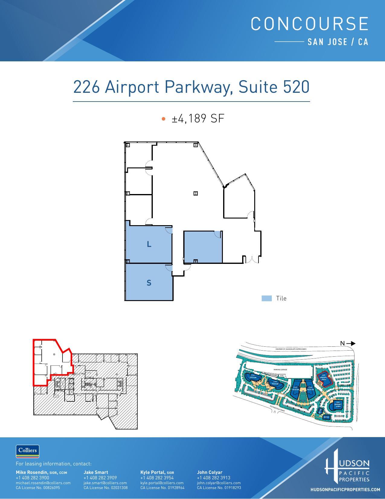 224 Airport Pkwy, San Jose, CA à louer Plan d’étage- Image 1 de 1