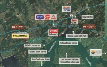 5752 US-62, Kuttawa, KY - Aérien  Vue de la carte